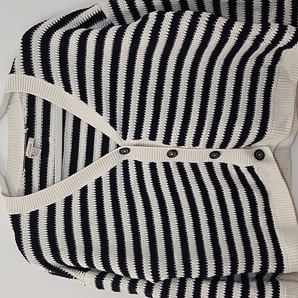 Barbour Sandgate Knitted Cardigan Women's Multi Stripe  Size 6 - Picture 7 of 16